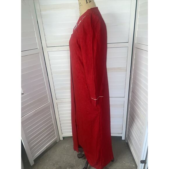 Vintage 60s It's A Charm Velvet Robe Housecoat Dressing Gown Sz Large USA Made - Picture 6 of 10